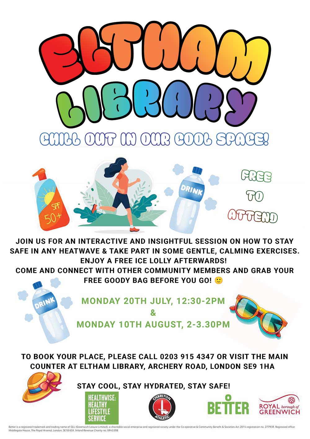 Eltham Library free interactive sessions on how to keep cool this summer, July 2026