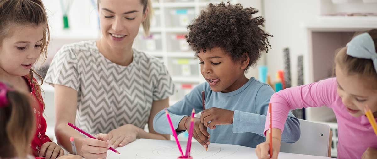 Student learning to work in a childcare or early years setting