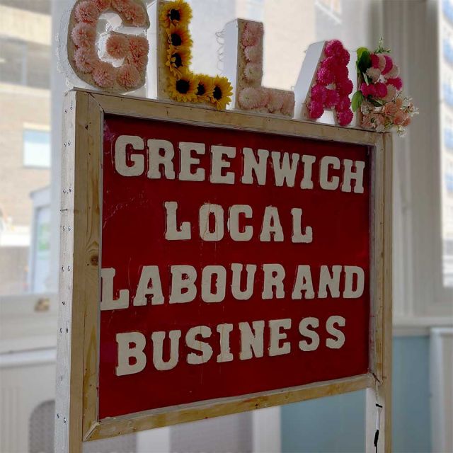 Greenwich Local Labour and Business signage