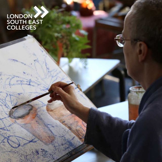 Man working on a sketch