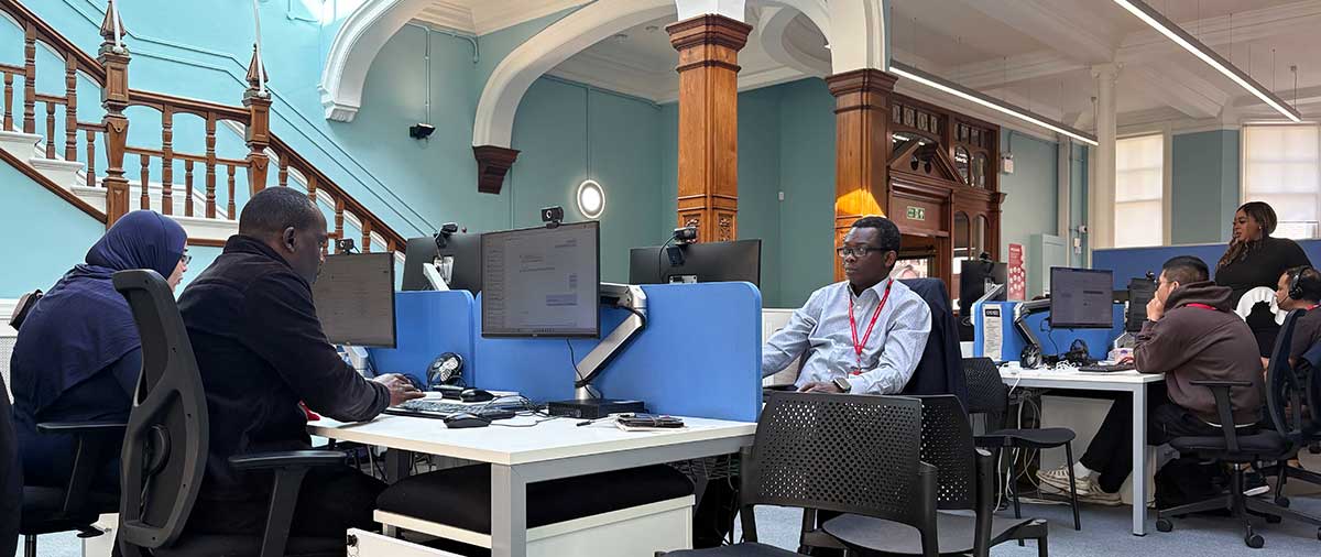 GLLaB agents in the central office space at GLLaB